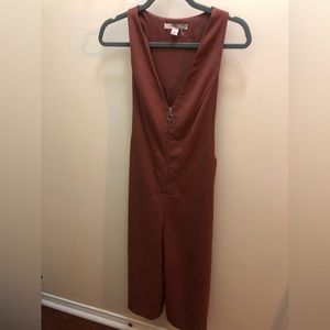 Forever 21 brown-coral wide leg jump suit. Size XS (extra small)